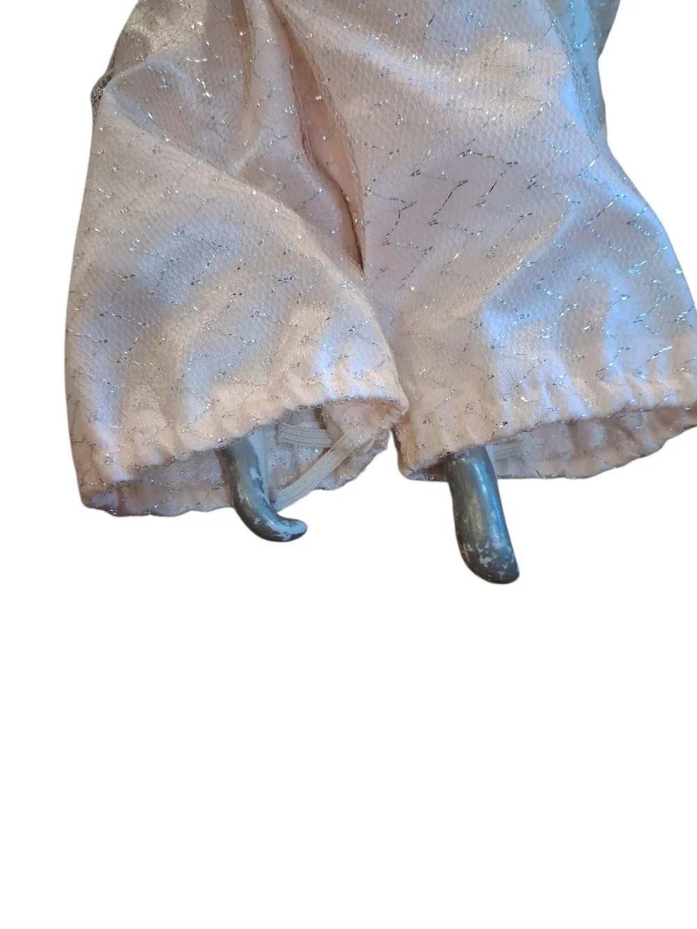 Porcelain Doll in Pale Pink Sparkle Outfit
